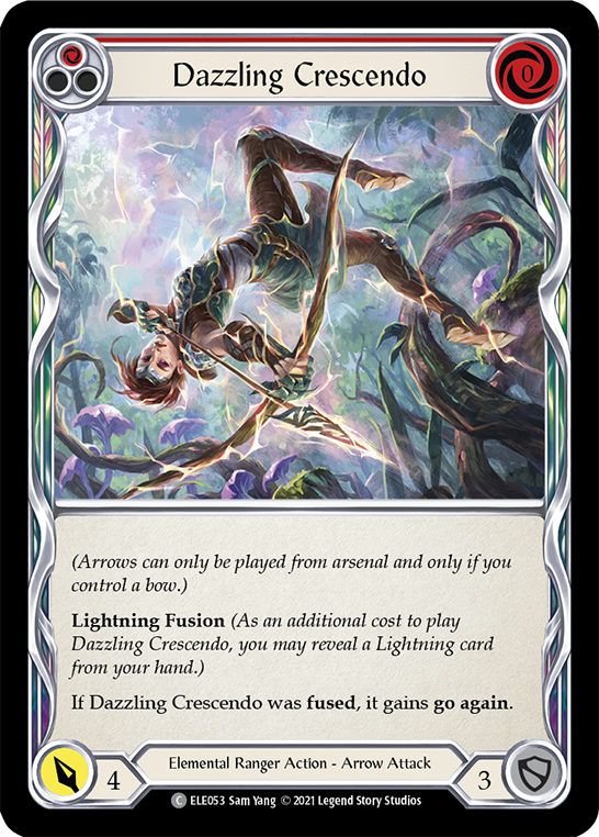 Dazzling Crescendo (Red) [ELE053] 1st Edition Rainbow Foil