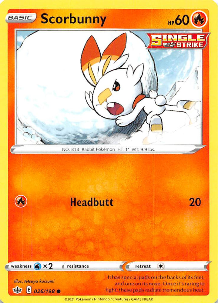 Scorbunny  (026/198) [Sword & Shield: Chilling Reign]