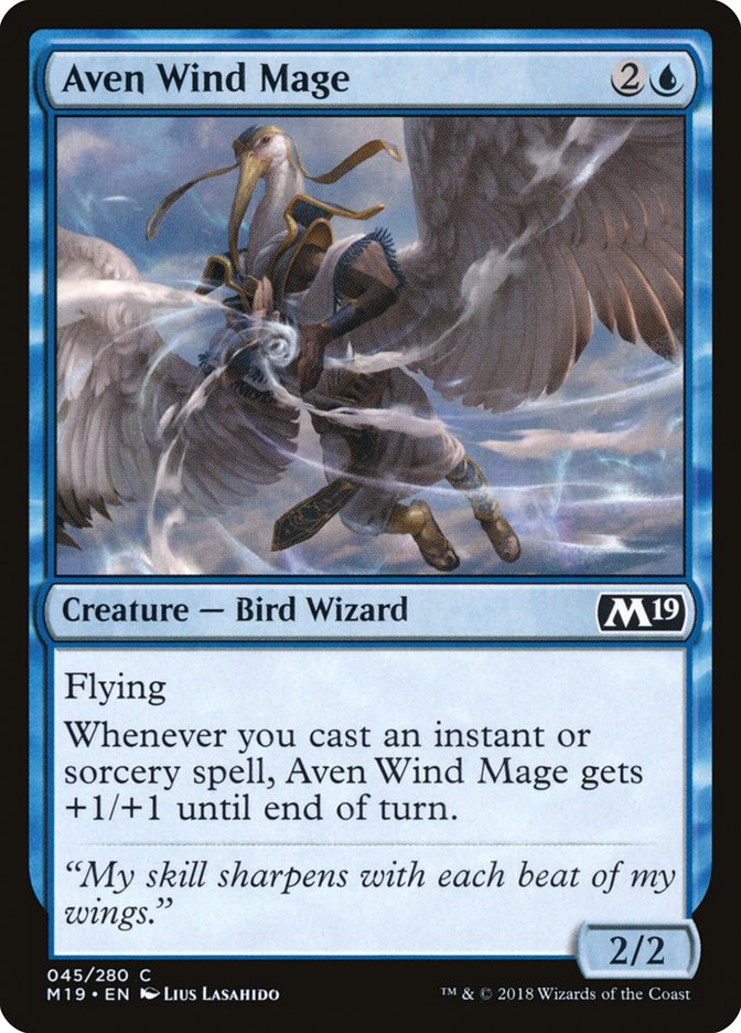 Aven Wind Mage [Core Set 2019] (M19 45)