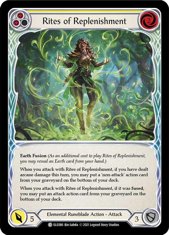 Rites of Replenishment (Yellow) [ELE080] 1st Edition Rainbow Foil