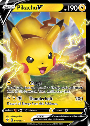 Pikachu V (43) [Sword & Shield: Vivid Voltage]