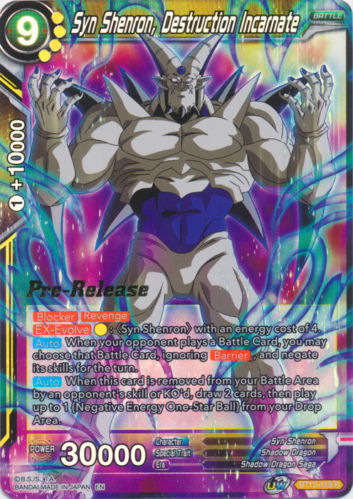 Syn Shenron, Destruction Incarnate [BT10-115]