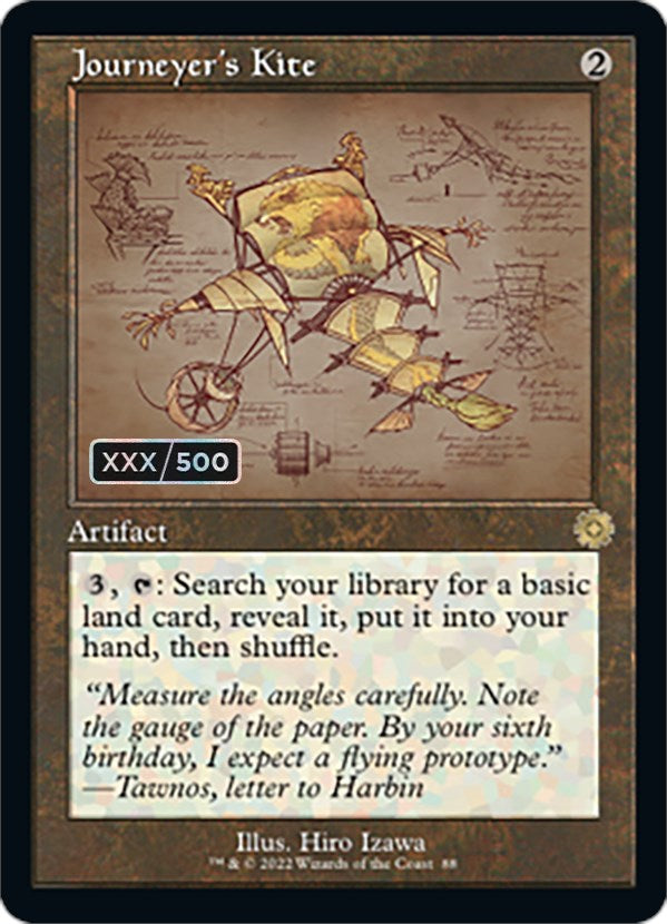 Journeyer's Kite (Schematic) (Serial Numbered) [The Brothers' War Retro Artifacts]