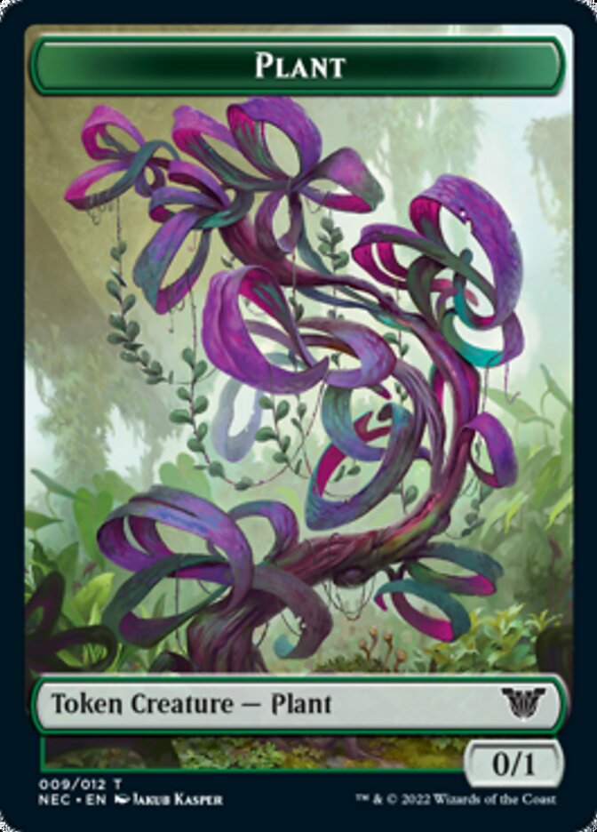 Plant // Treasure Double-sided Token [Kamigawa: Neon Dynasty Commander Tokens] (TNEC 9)