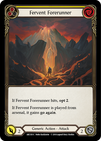 Fervent Forerunner (Yellow) [ARC183-C] 1st Edition Rainbow Foil