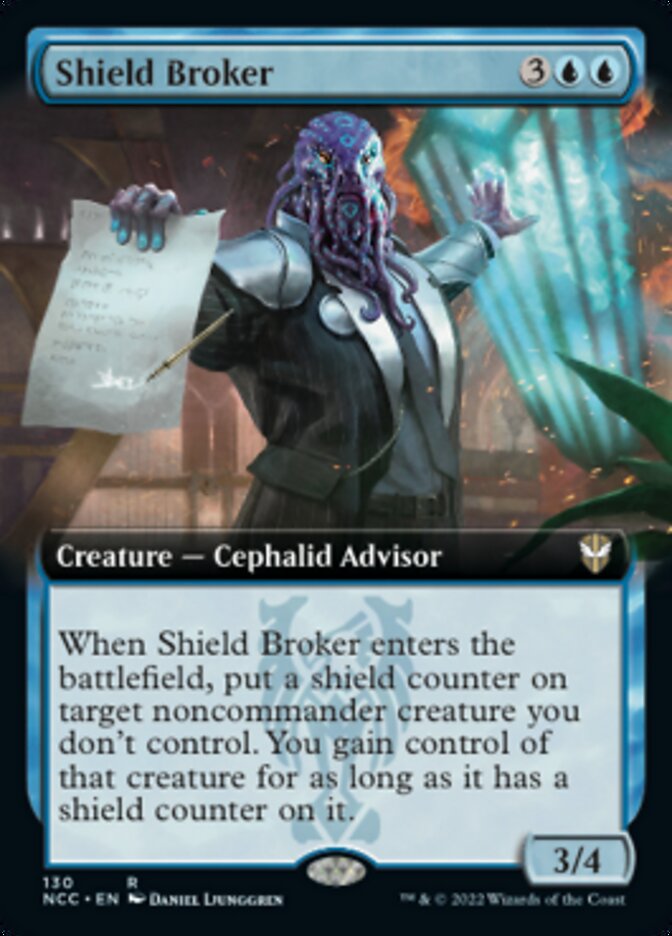 Shield Broker (Extended Art) [Streets of New Capenna Commander] (NCC 130)