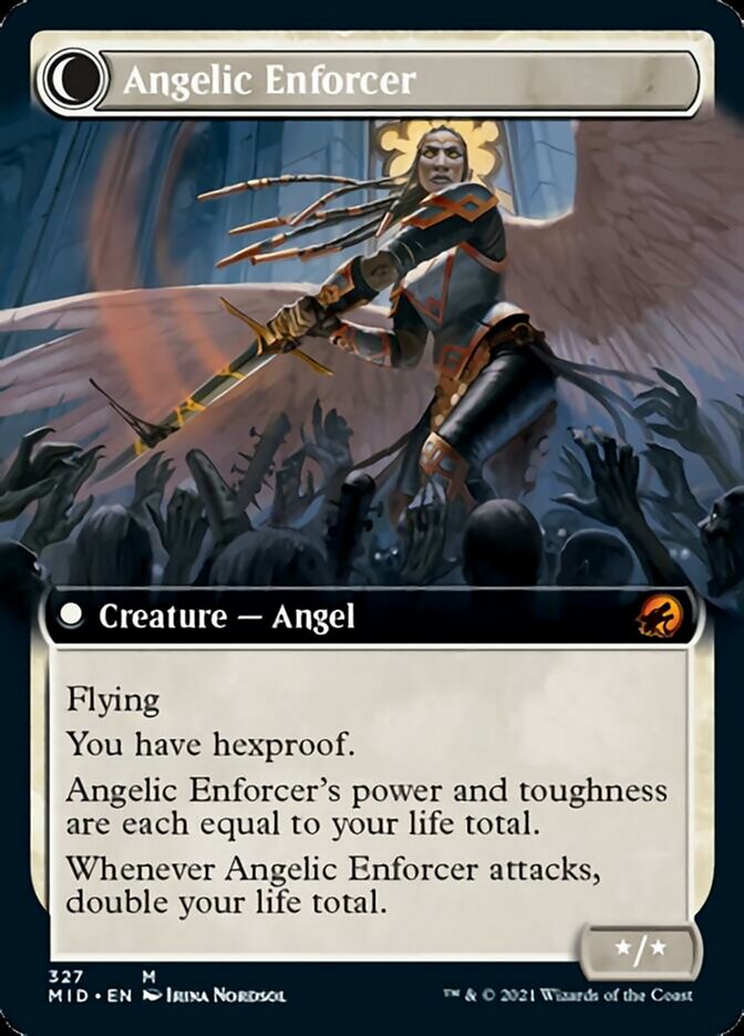 Enduring Angel // Angelic Enforcer (Extended) [Innistrad: Midnight Hunt] (MID 327)