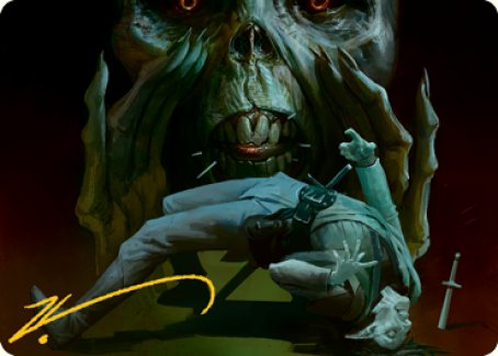 Power Word Kill Art Card (Gold-Stamped Signature) [Dungeons & Dragons: Adventures in the Forgotten Realms Art Series] (AAFR 35)