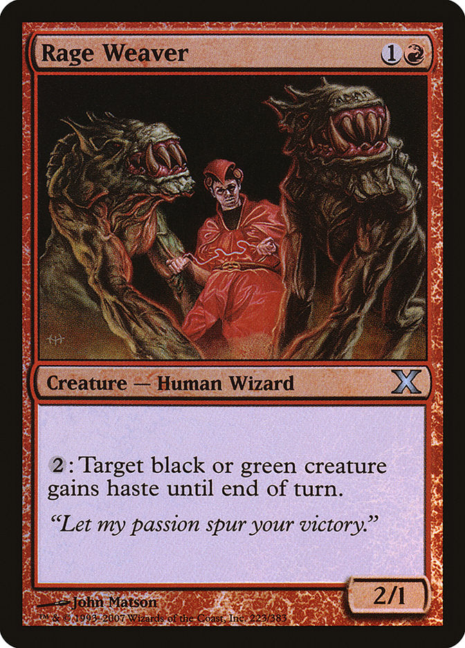 Rage Weaver (Premium Foil) [Tenth Edition] (10E 223)