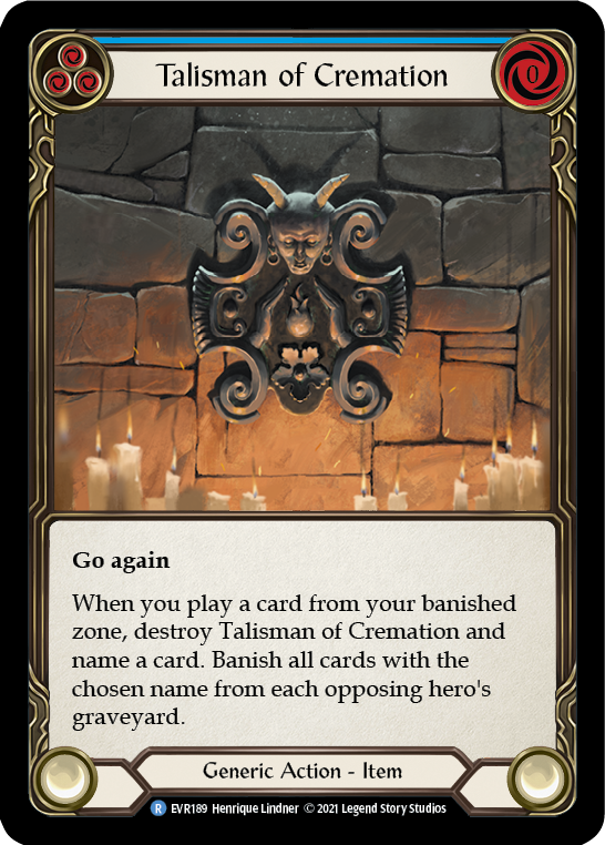 Talisman of Cremation [EVR189] 1st Edition Cold Foil