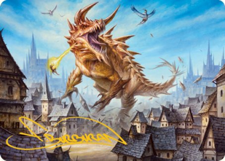Tarrasque Art Card (Gold-Stamped Signature) [Dungeons & Dragons: Adventures in the Forgotten Realms Art Series] (AAFR 19)
