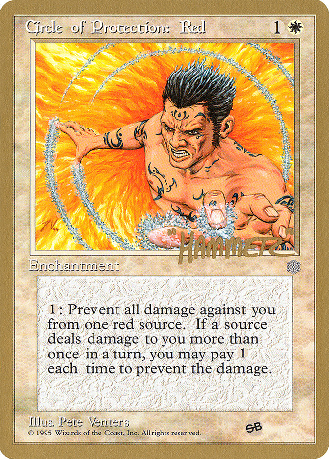 Circle of Protection: Red (Shawn "Hammer" Regnier) (SB) [Pro Tour Collector Set] (PTC SHR15SB)
