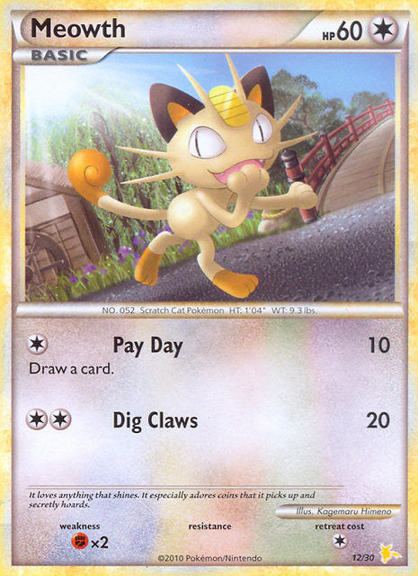Meowth (12/30) [HeartGold & SoulSilver: Trainer Kit - Gyarados & Raichu]