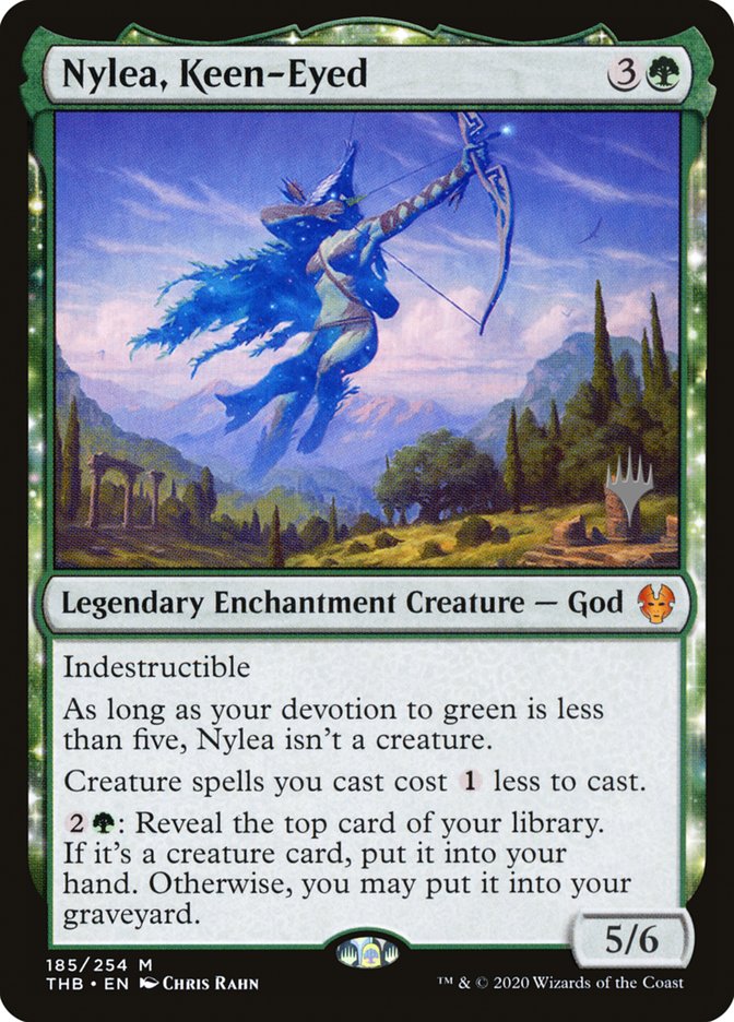Nylea, Keen-Eyed (Promo Pack) [Theros Beyond Death Promos] (PTHB 185P)