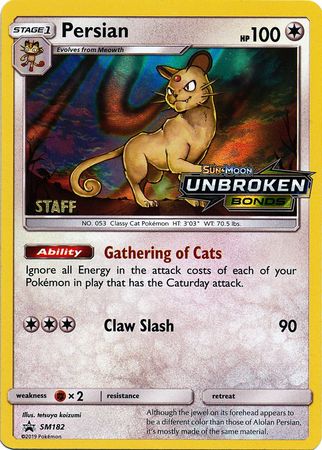 Persian (Staff Prerelease Promo) (SM182) [Sun & Moon: Black Star Promos]