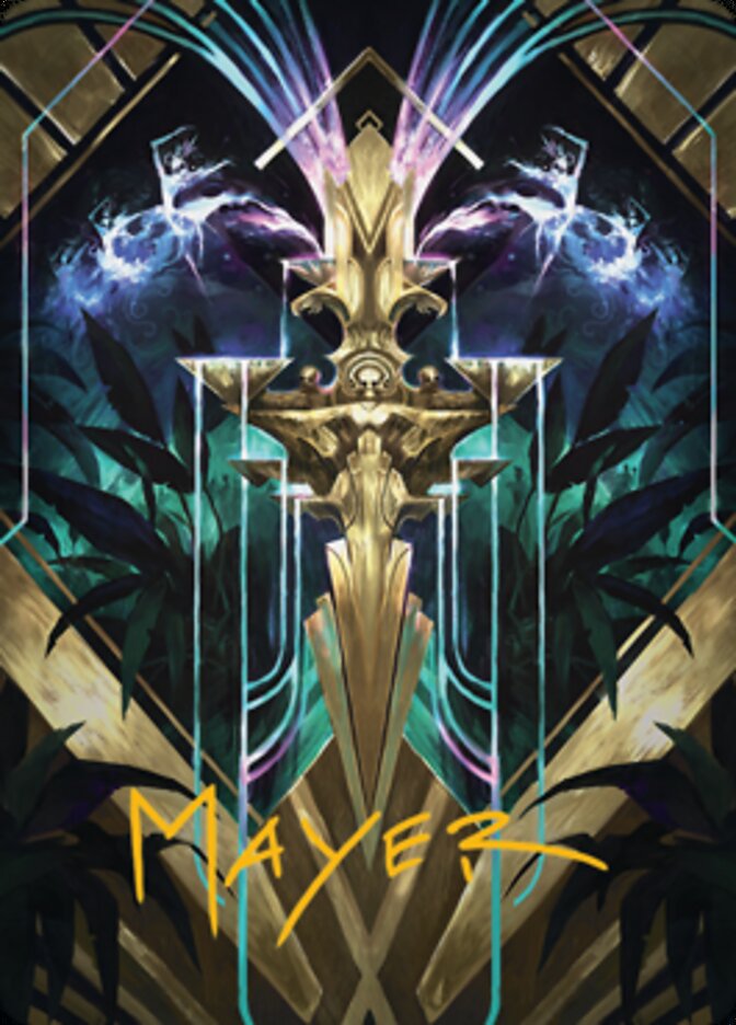 Halo Fountain Art Card (Gold-Stamped Signature) [Streets of New Capenna Art Series] (ASNC 66)
