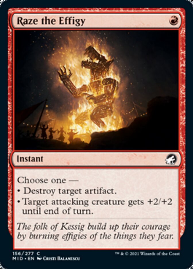 Raze the Effigy [Innistrad: Midnight Hunt] (MID 156)