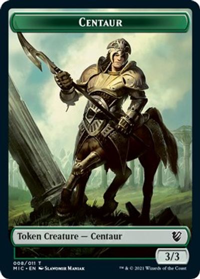 Centaur // Wolf Double-sided Token [Innistrad: Midnight Hunt Commander] (TMIC 8)
