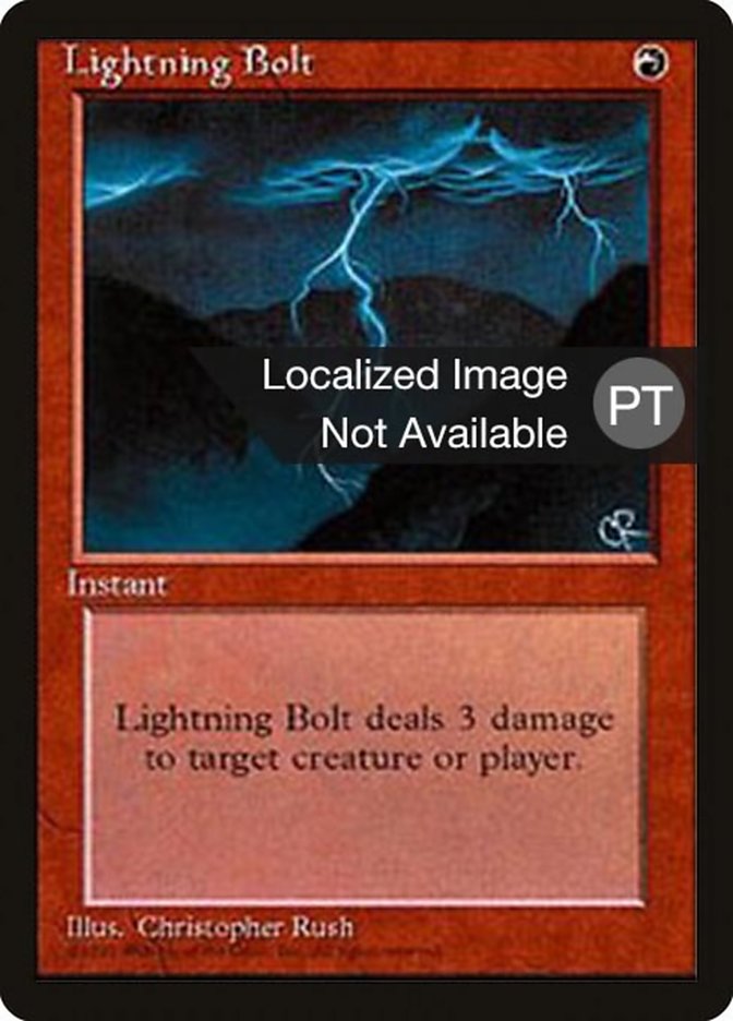 Lightning Bolt [Fourth Edition Foreign Black Border] (4BB 208)
