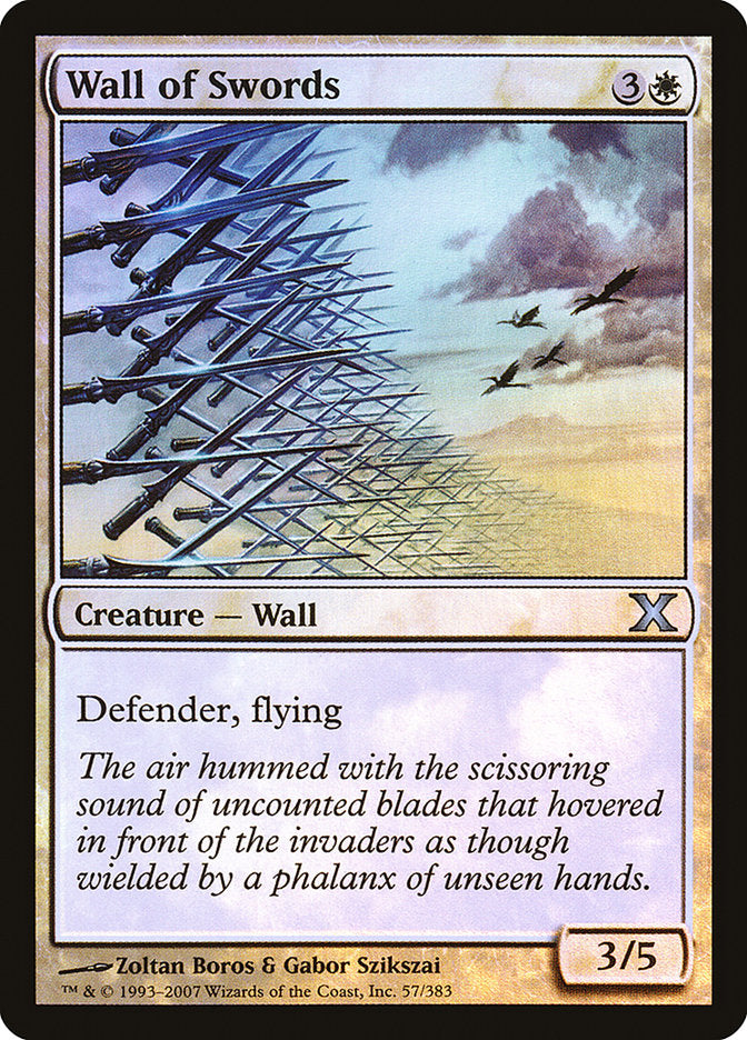 Wall of Swords (Premium Foil) [Tenth Edition] (10E 57)