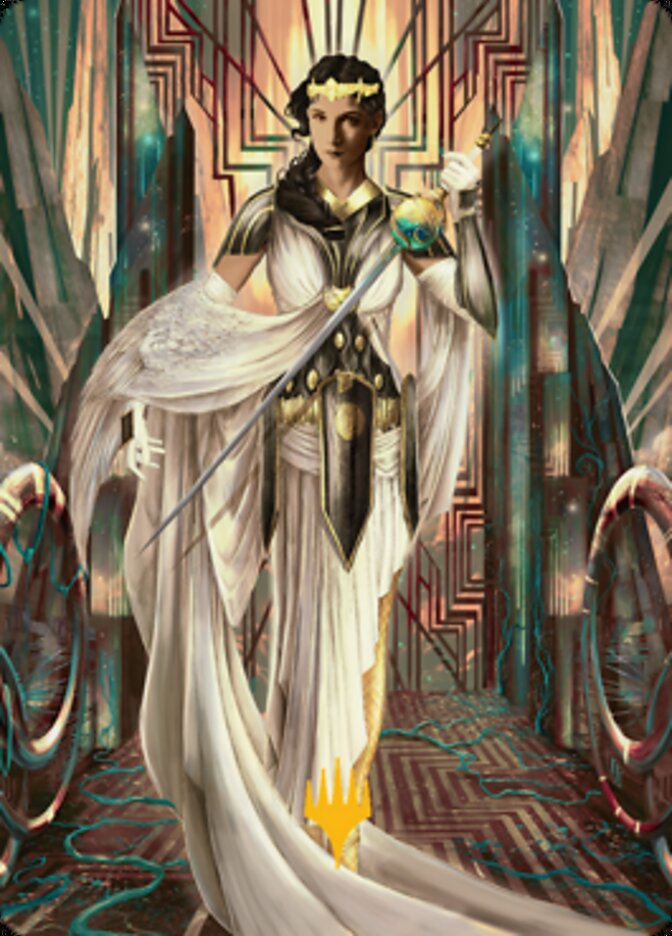 Elspeth Resplendent 2 Art Card (Gold-Stamped Signature) [Streets of New Capenna Art Series] (ASNC 64)