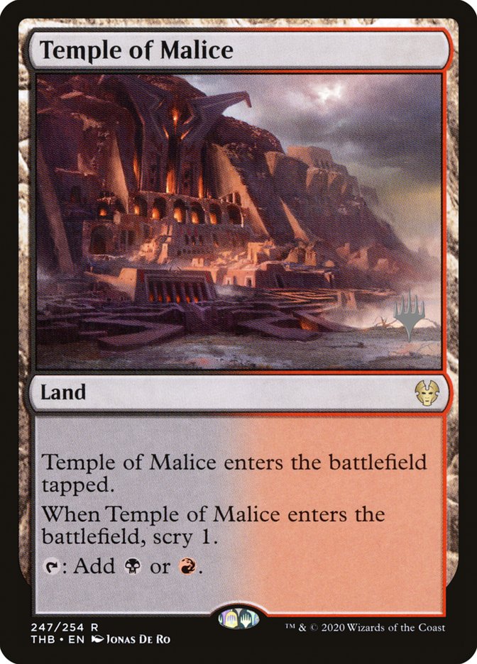 Temple of Malice (Promo Pack) [Theros Beyond Death Promos] (PTHB 247P)