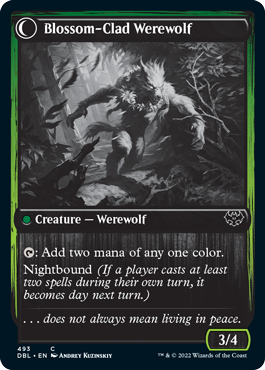 Weaver of Blossoms // Blossom-Clad Werewolf [Innistrad: Double Feature] (DBL 493)