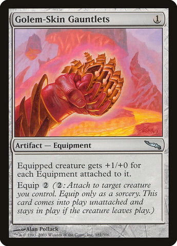 Golem-Skin Gauntlets [Mirrodin] (MRD 181)