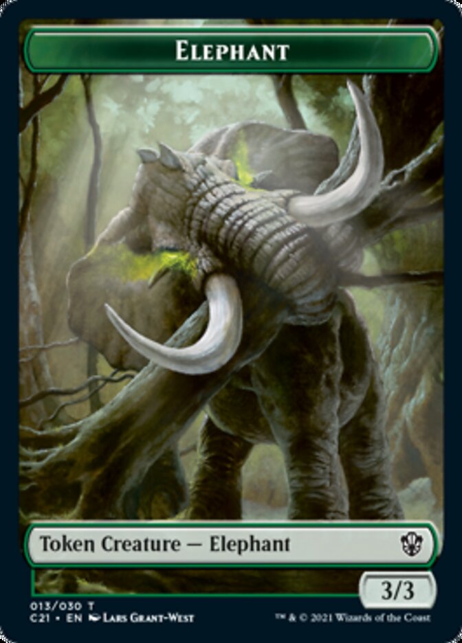 Frog Lizard // Elephant Token [Commander 2021 Tokens] (TC21 14 // 13)