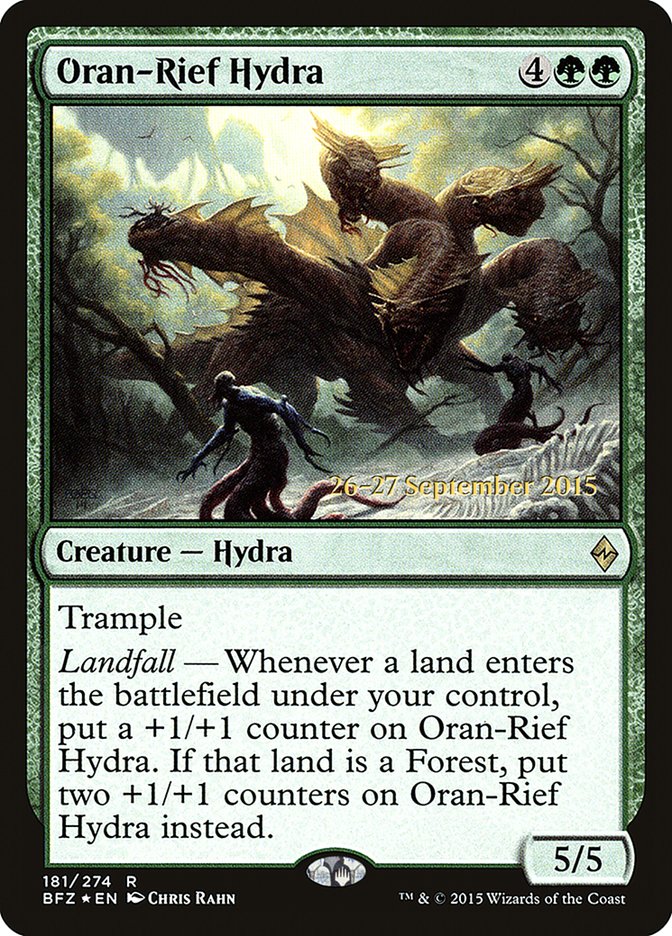 Oran-Rief Hydra  (Prerelease) [Battle for Zendikar Prerelease Promos] (PBFZ 181S)