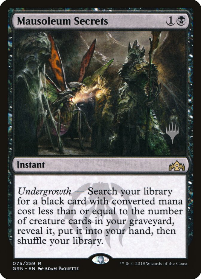 Mausoleum Secrets (Promo Pack) [Guilds of Ravnica Promos] (PGRN 75P)