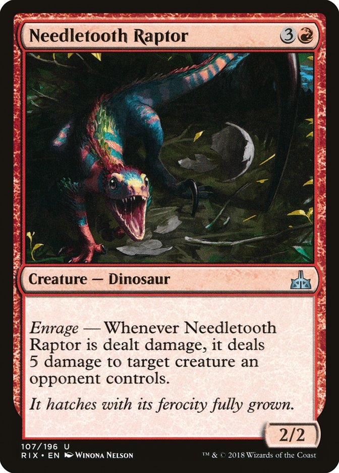 Needletooth Raptor [Rivals of Ixalan] (RIX 107)