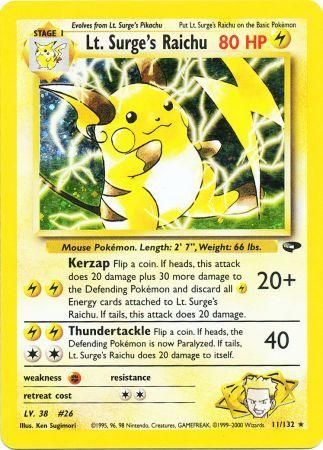 Lt. Surge's Raichu (11/132) [Gym Challenge]