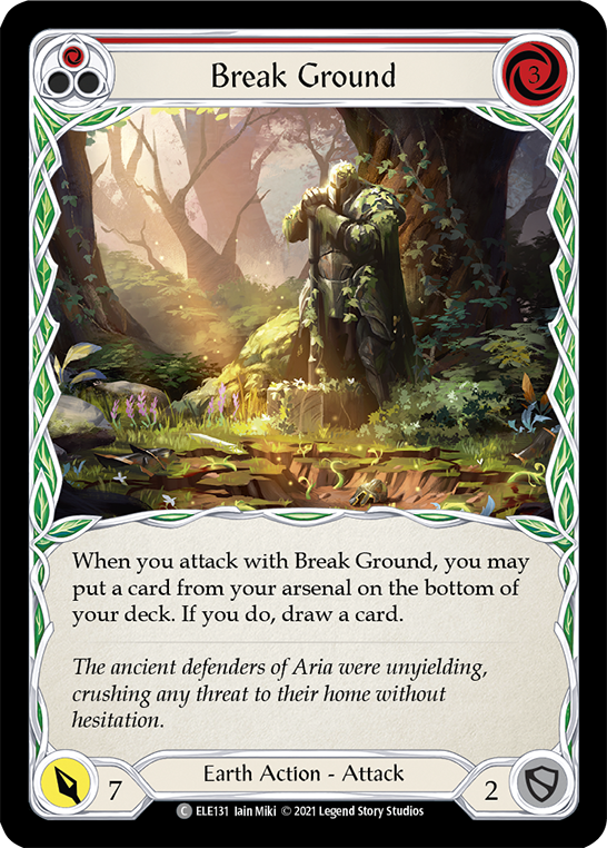 Break Ground (Red) [ELE131] 1st Edition Rainbow Foil
