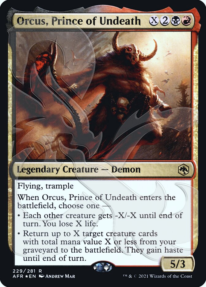 Orcus, Prince of Undeath (Ampersand Promo) [Dungeons & Dragons: Adventures in the Forgotten Realms Promos] (PAFR 229A)