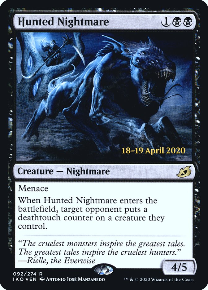 Hunted Nightmare  [Ikoria: Lair of Behemoths Prerelease Promos] (PIKO 92S)