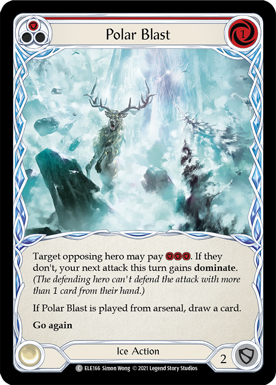 Polar Blast (Red) [ELE166] 1st Edition Rainbow Foil