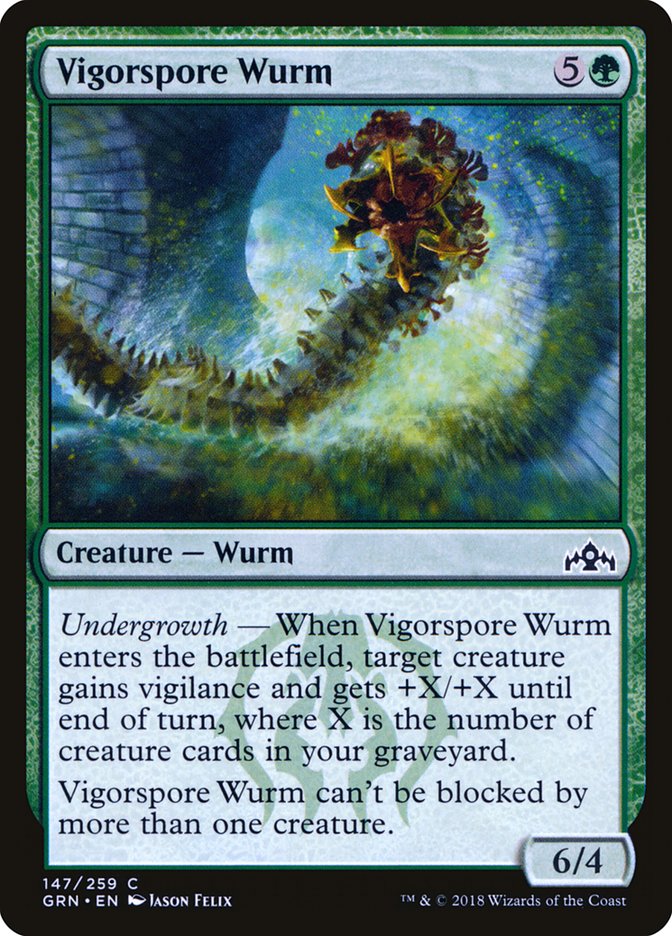 Vigorspore Wurm [Guilds of Ravnica] (GRN 147)