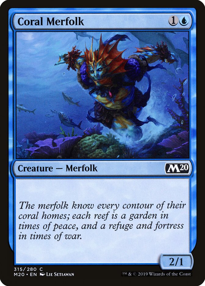 Coral Merfolk [Core Set 2020] (M20 315)