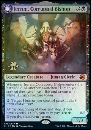 Jerren, Corrupted Bishop // Ormendahl, the Corrupted [Innistrad: Midnight Hunt Prerelease Promos] (PMID 109)