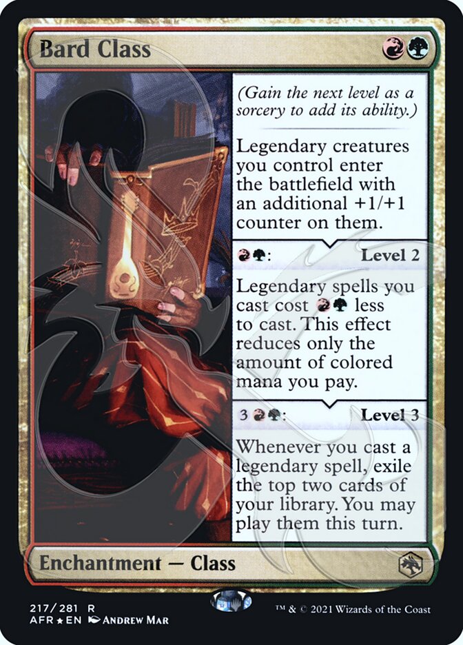 Bard Class (Ampersand Promo) [Dungeons & Dragons: Adventures in the Forgotten Realms Promos] (PAFR 217A)