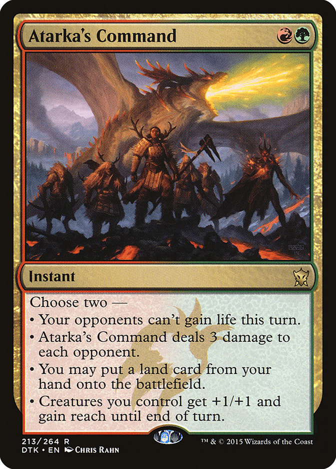 Atarka's Command [Dragons of Tarkir] (DTK 213)