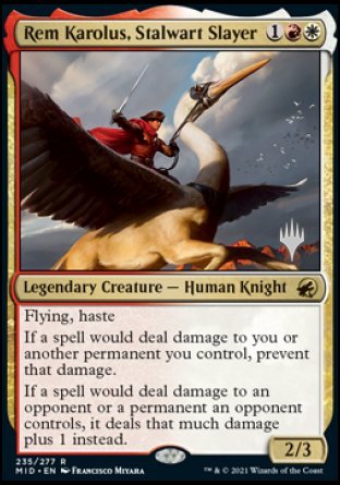 Rem Karolus, Stalwart Slayer (Promo Pack) [Innistrad: Midnight Hunt Promo Pack] (PMID 235)