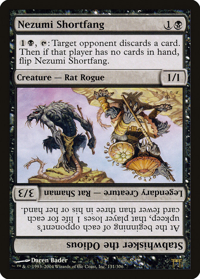 Nezumi Shortfang // Stabwhisker the Odious [Champions of Kamigawa] (CHK 131)