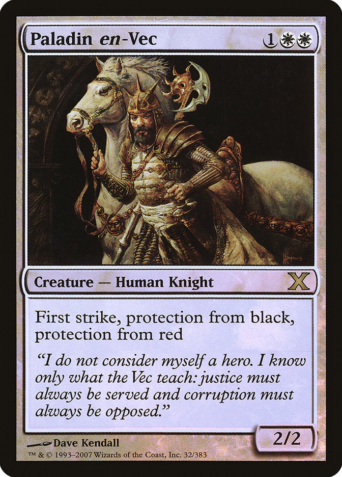 Paladin en-Vec (Premium Foil) [Tenth Edition] (10E 32)