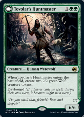 Tovolar's Huntmaster // Tovolar's Packleader [Innistrad: Midnight Hunt] (MID 204)