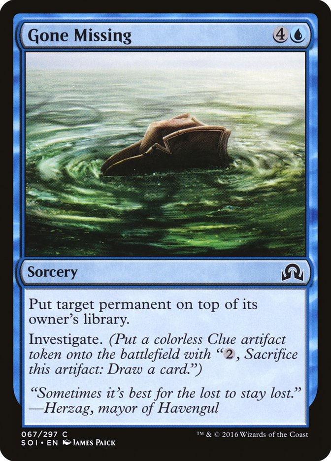 Gone Missing [Shadows over Innistrad] (SOI 67)