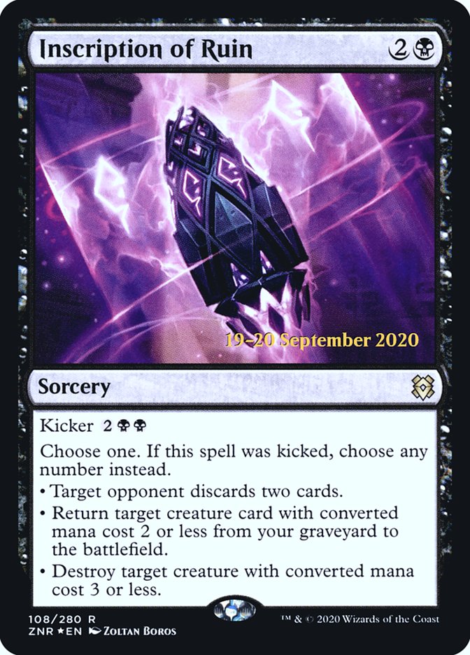 Inscription of Ruin  [Zendikar Rising Prerelease Promos] (PZNR 108S)