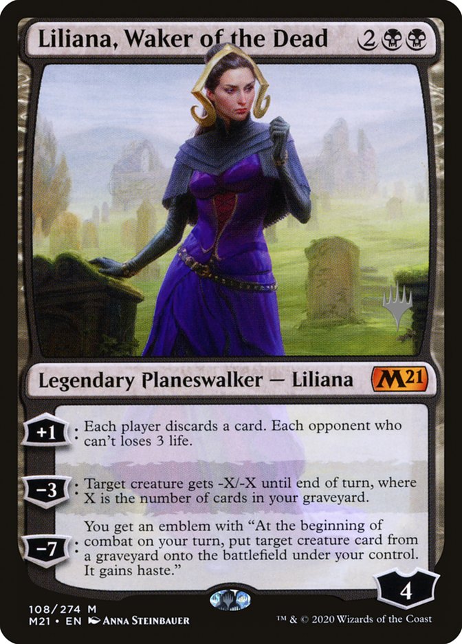 Liliana, Waker of the Dead (Promo Pack) [Core Set 2021 Promos] (PM21 108P)