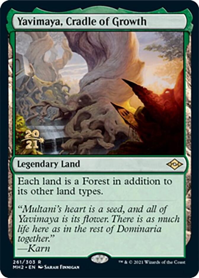 Yavimaya, Cradle of Growth [Modern Horizons 2 Prerelease Promos] (PMH2 261)